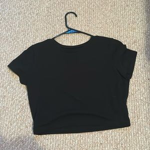 Large black cropped t-shirt, Target